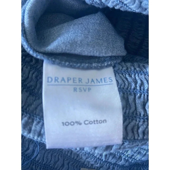 DRAPER JAMES RSVP Blue CHAMBRAY JUMPSUIT Size XL 100% Cotton - Picture 8 of 9